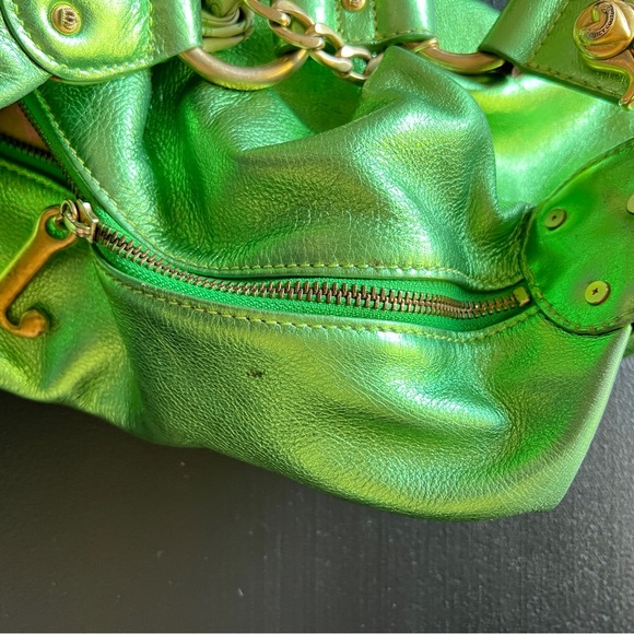 Juicy Couture Y2K 2000s Hobo Green Metallic Bag - Picture 11 of 16